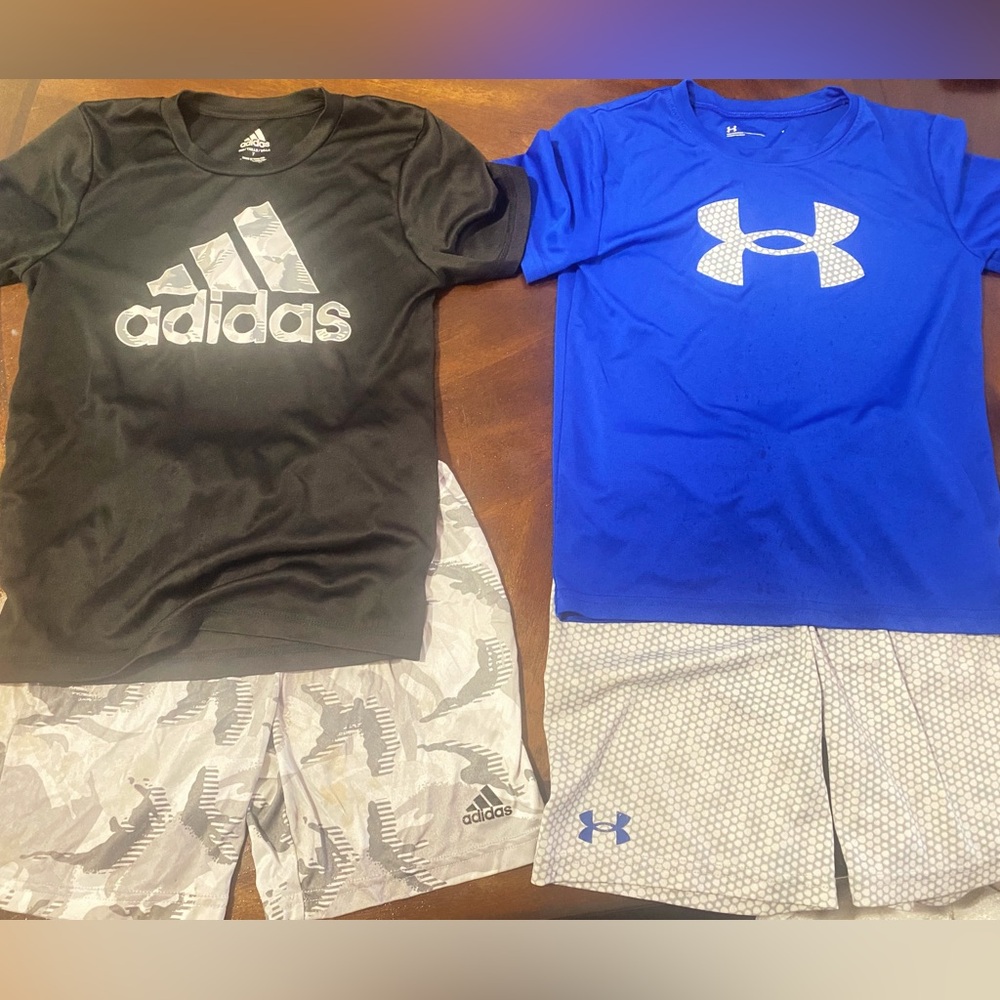 adidas Black and Gray Kids Tee